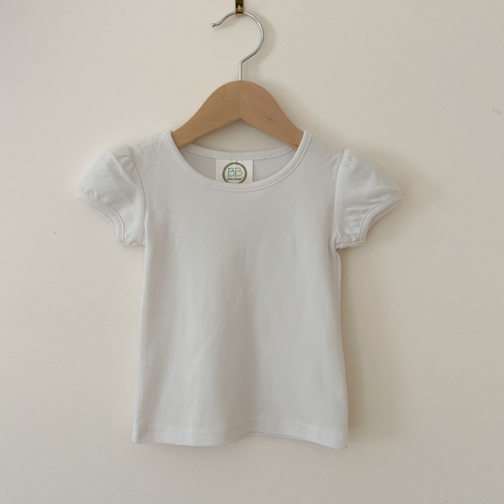 BLANK BOUTIQUE EUC/LN 100% Combed Cotton Basic Puff Sleeve Short Sleeve Blouse